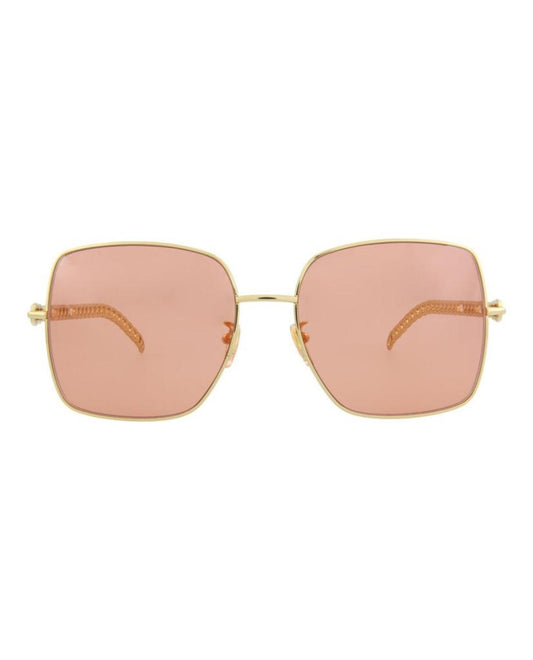 Square-Frame Metal Sunglasses