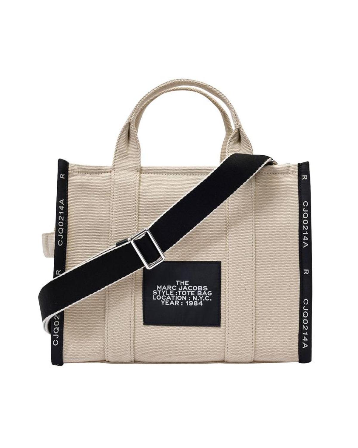 The Small Tote Bag Jacquard - Marc Jacobs -  Warm Sand - Cotton