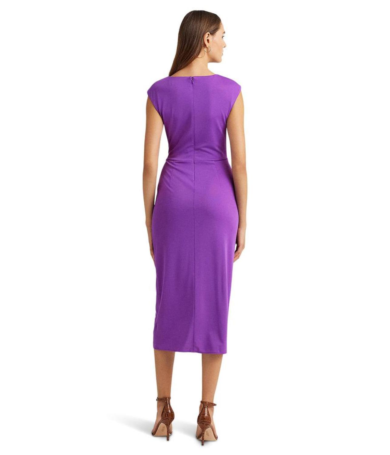 Stretch Jersey Tie-Front Dress