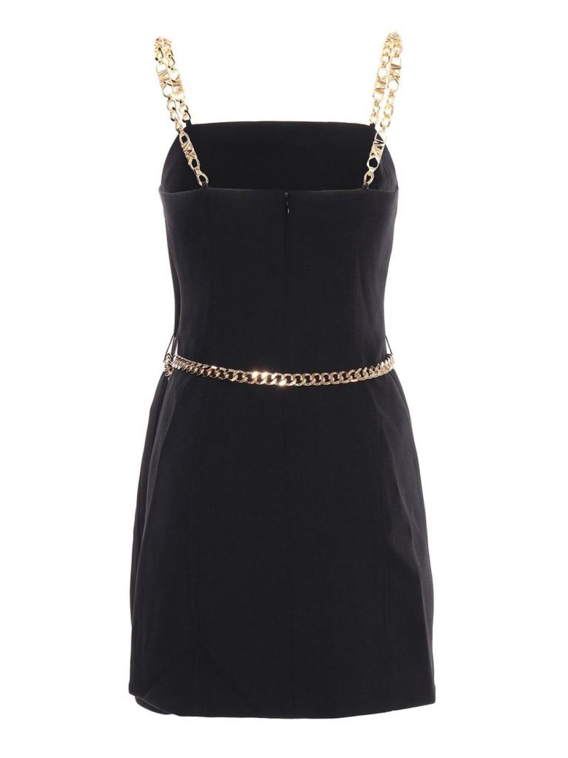 Michael Michael Kors Square Neck Belted Waist Mini Dress