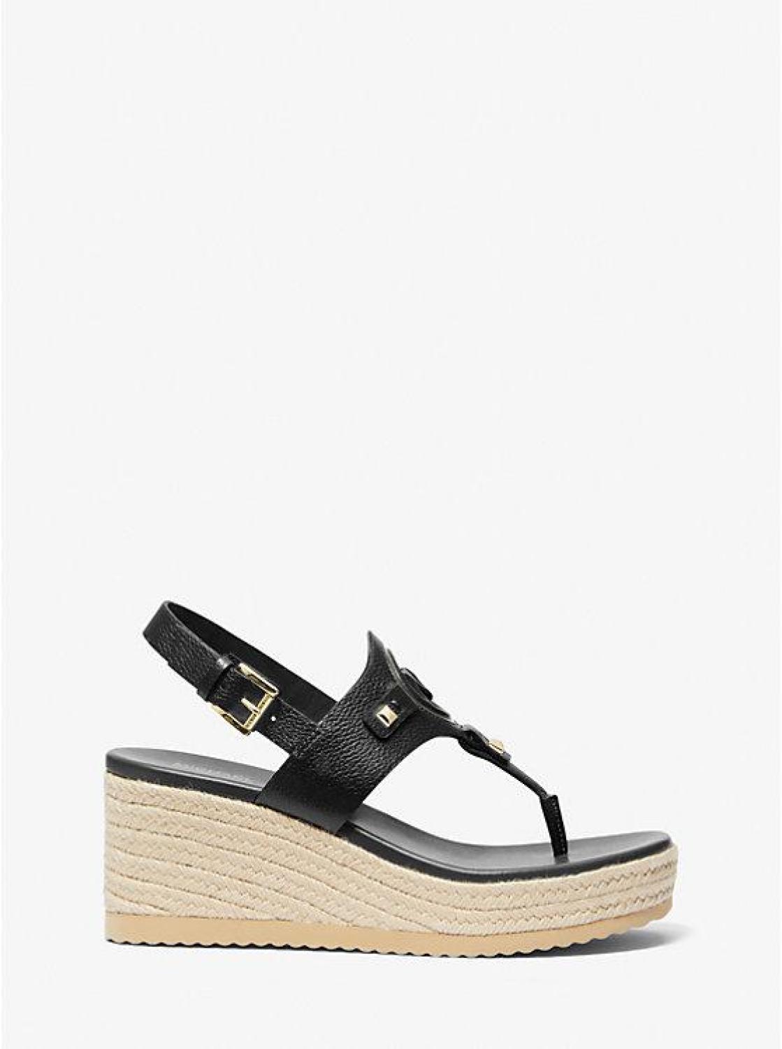 Aubrey Cutout Leather Wedge Sandal