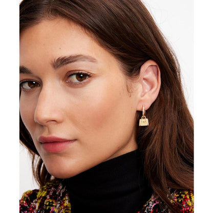 Gold-Tone Hit the Town Knott Huggie Hoop Earrings