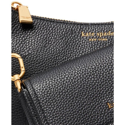 Double Up Small Pebbled Leather Crossbody