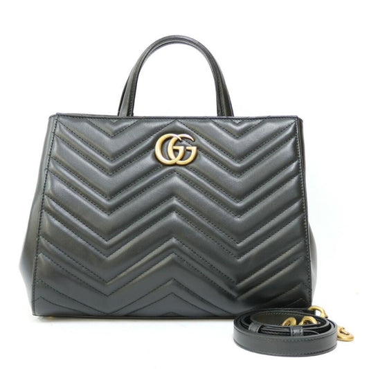 Gucci Gg Marmont Leather Handbag (Pre-Owned)