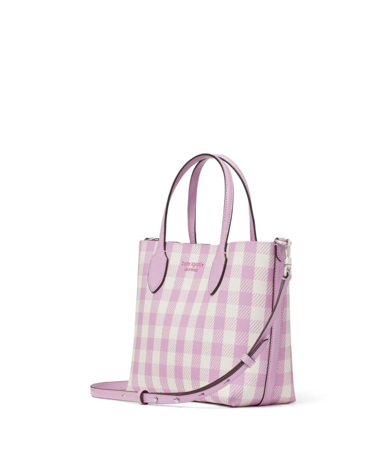 Bleecker Gingham Printed Pvc Medium Crossbody Tote