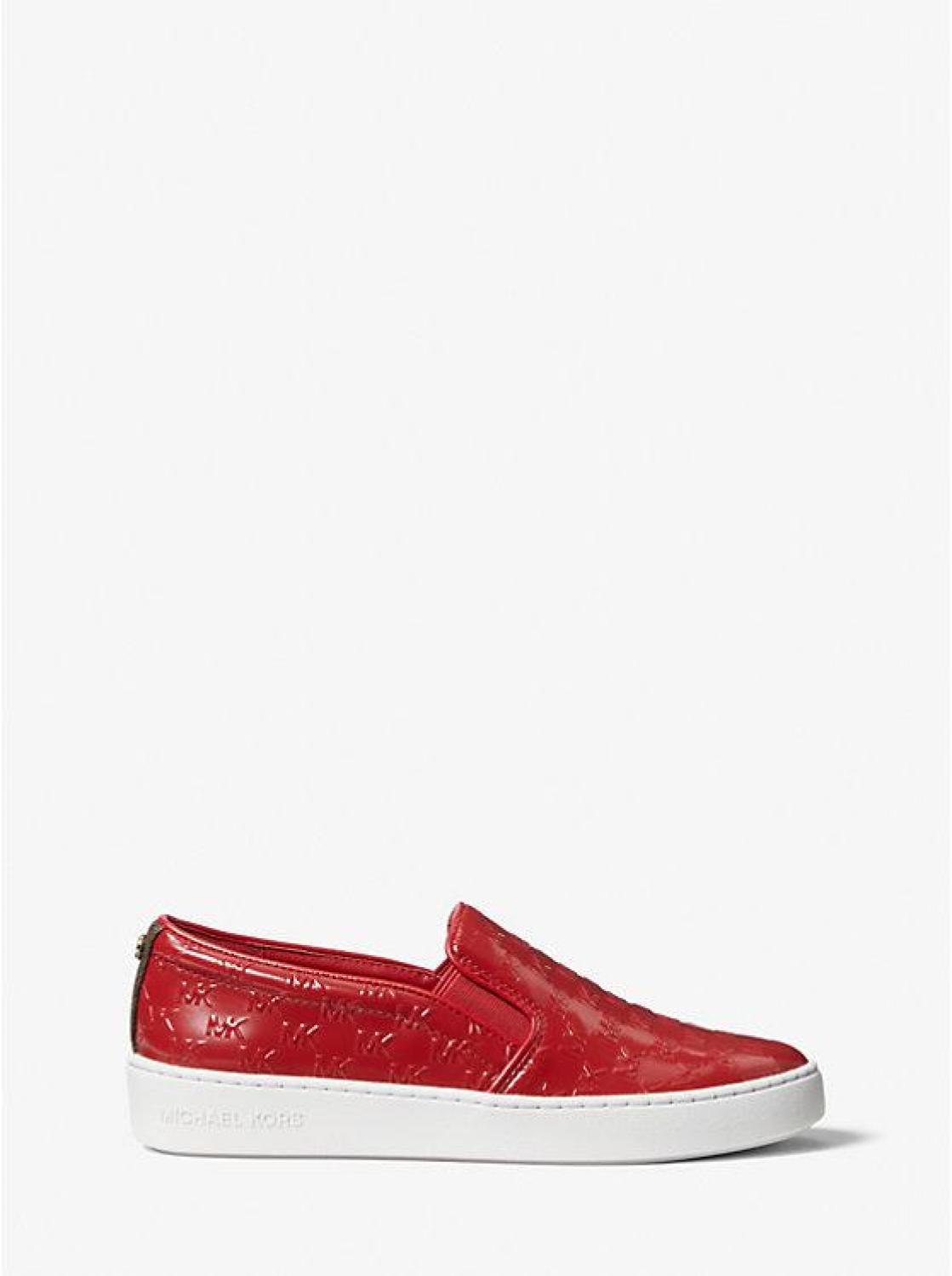 Keaton Logo Embossed Patent Slip-On Sneaker