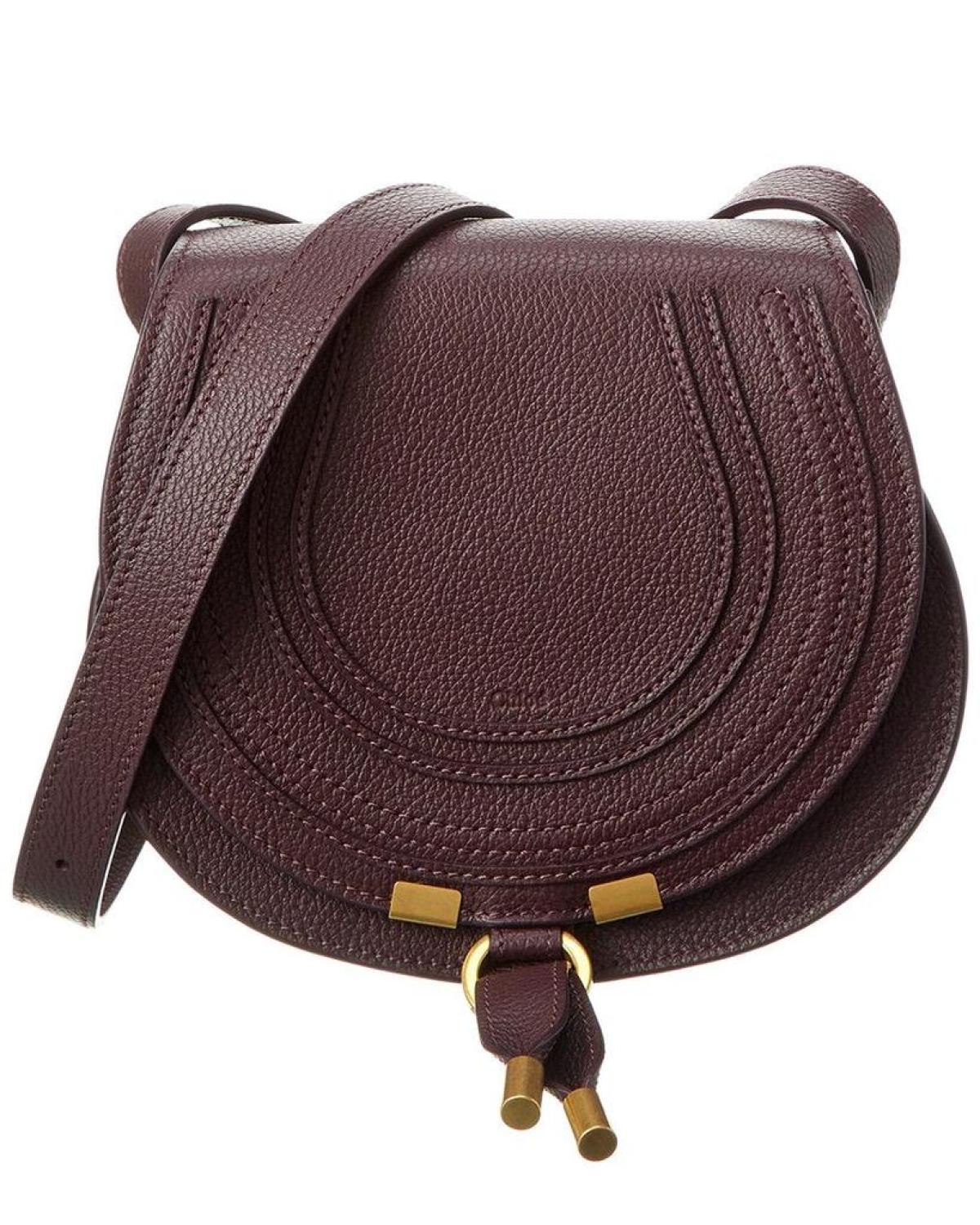 Chloé Marcie Small Leather Saddle Bag