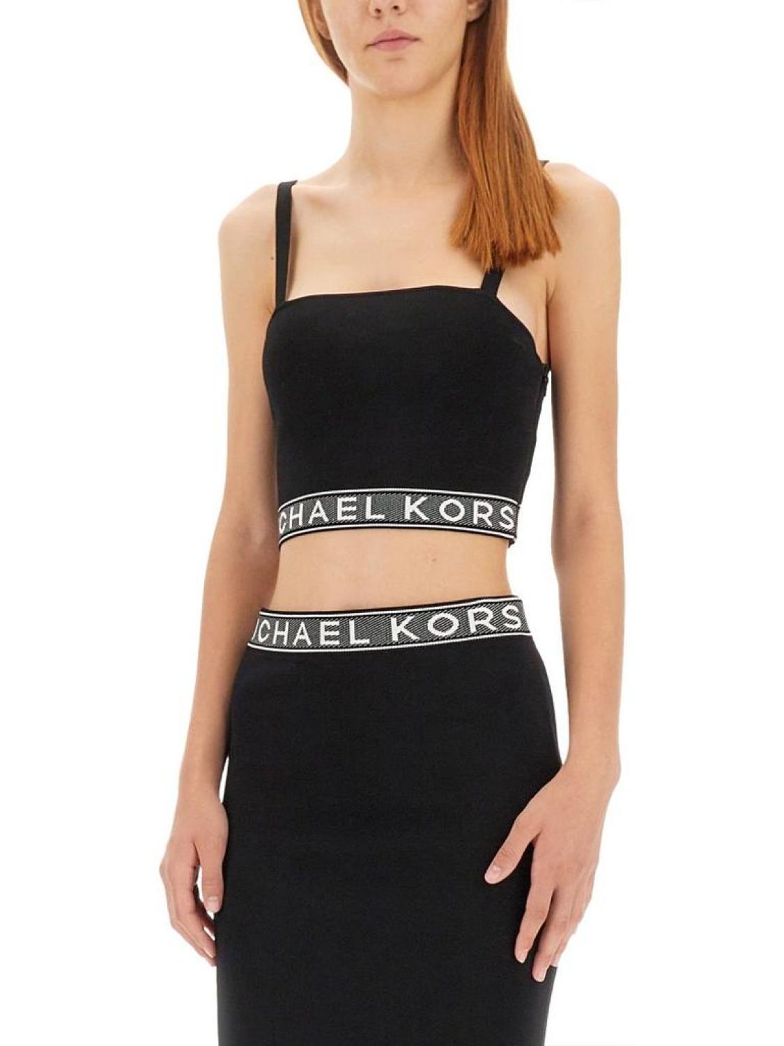 Michael Michael Kors Logo Waistband Sleeveless Top