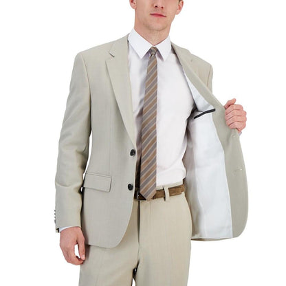 Men's Modern-Fit Superflex Tan Suit Jacket