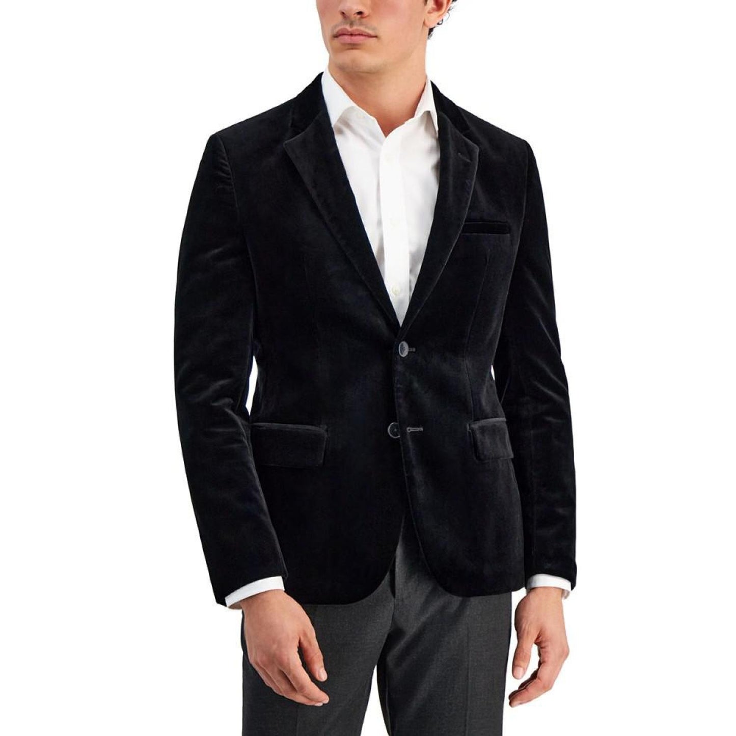 Men's Modern-Fit Velvet Dinner Jacket