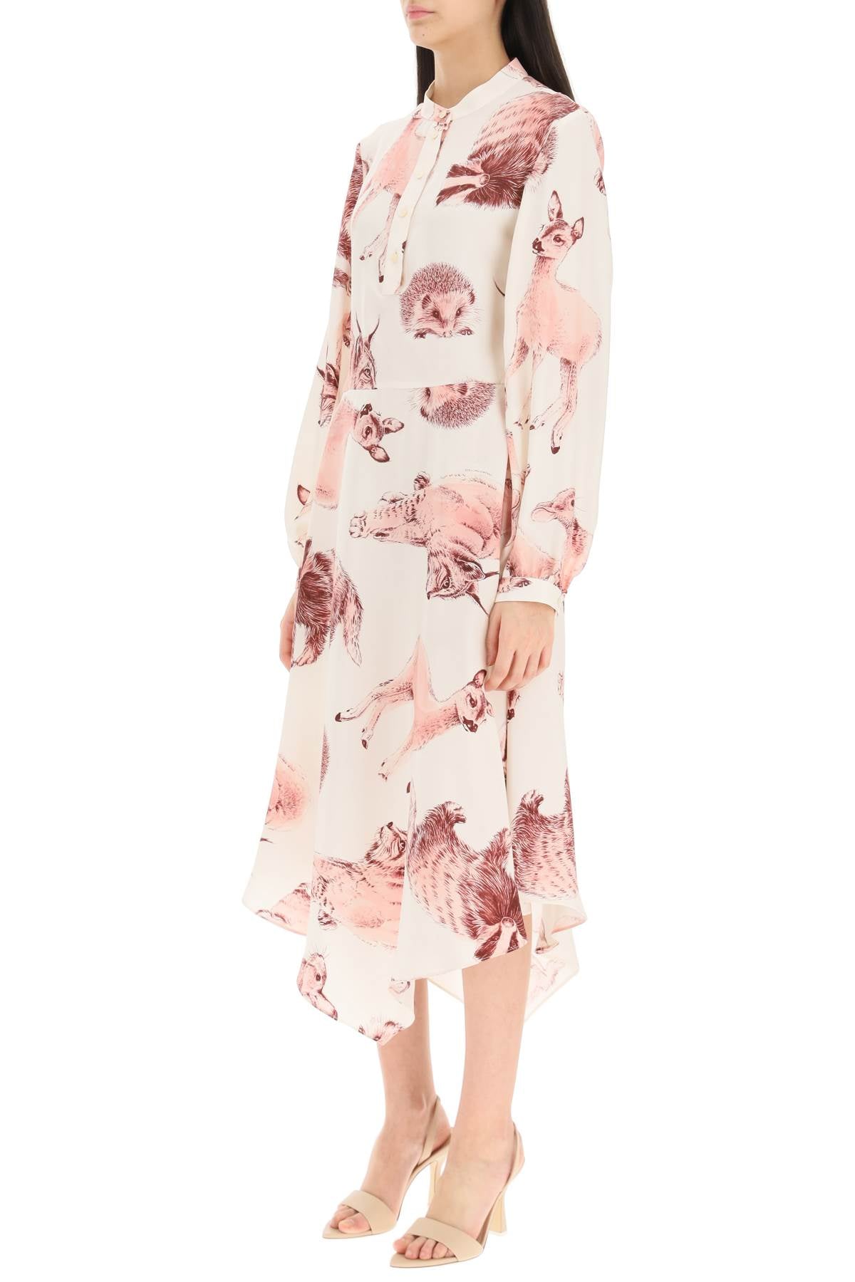 Stella mccartney fauna rewild print shirt dress