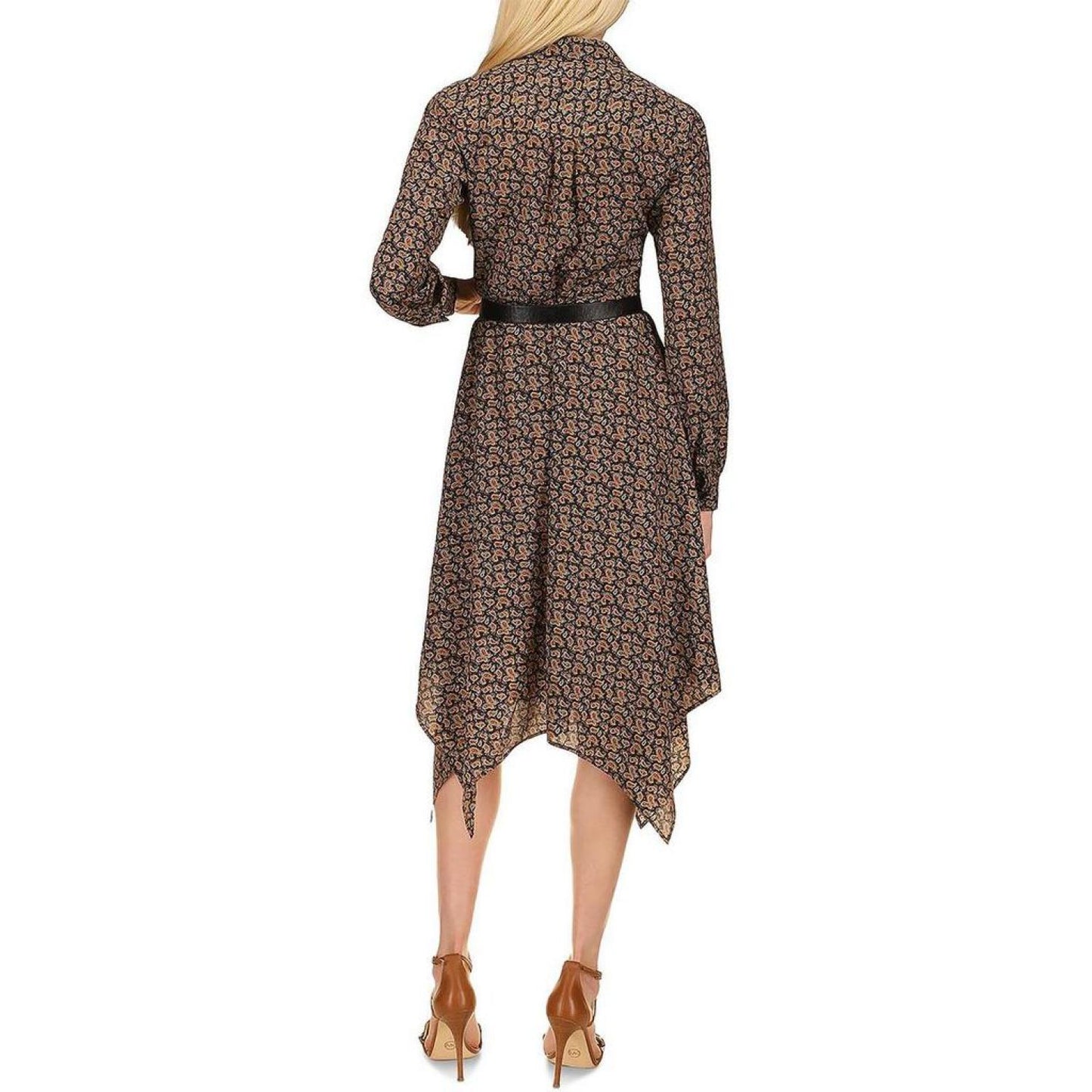 Womens Paisley Midi Shirtdress