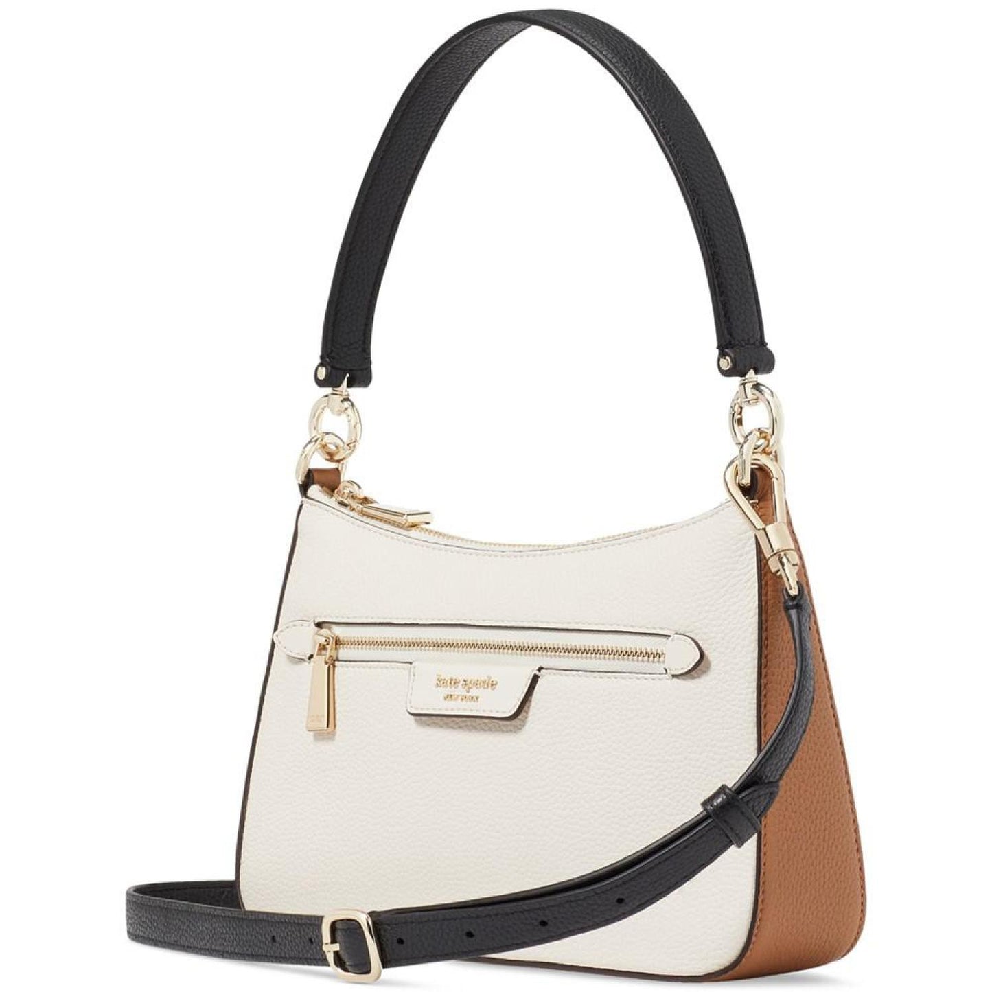 Hudson Colorblocked Pebbled Leather Small Convertible Crossbody