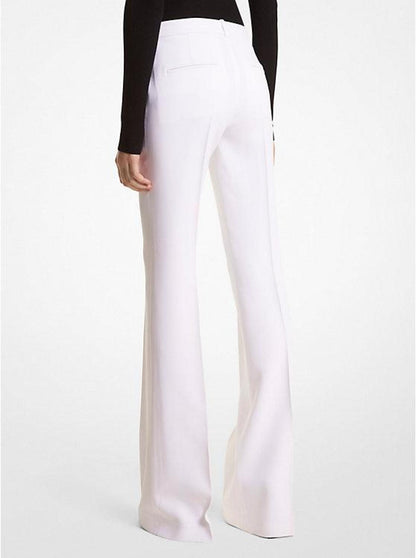 Haylee Double Crepe Sablé Flared Trousers