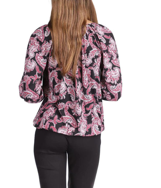 Paisley Peasant Top