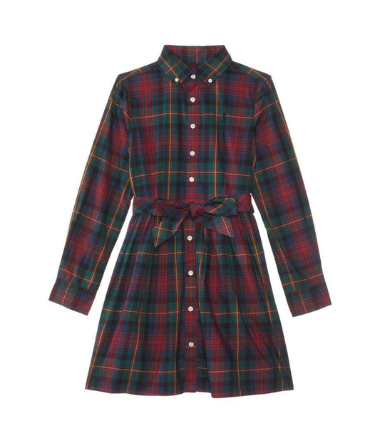 Plaid Cotton Twill Shirtdress