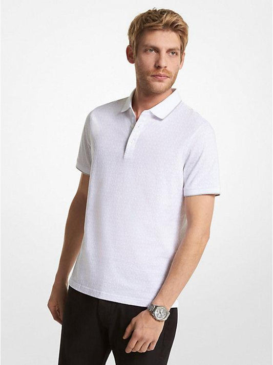 Logo Print Cotton Jersey Polo Shirt