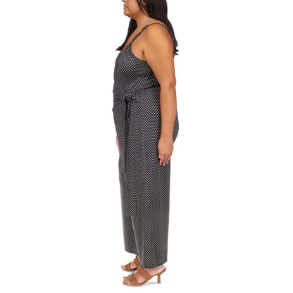 Plus Size Printed Side-Tie Jumpsuit