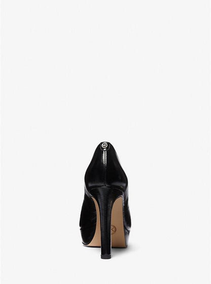 Chantal Crinkled Patent Leather Platform Pump