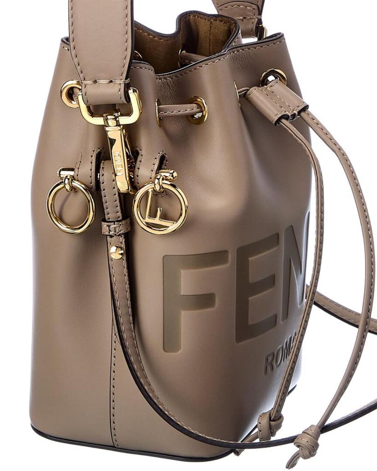 FENDI Mon Tresor Mini Leather Bucket Bag