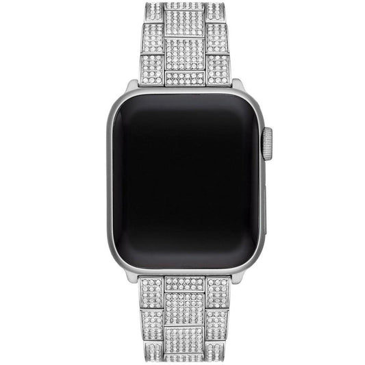 Women's Pave Silver-Tone Stainless Steel Apple Watch Band, 38mm or 40mm