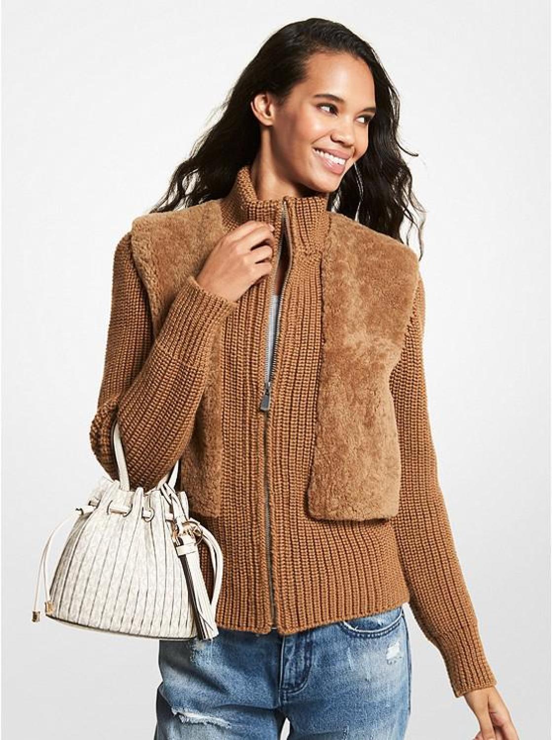 Shearling and Knit Jacket