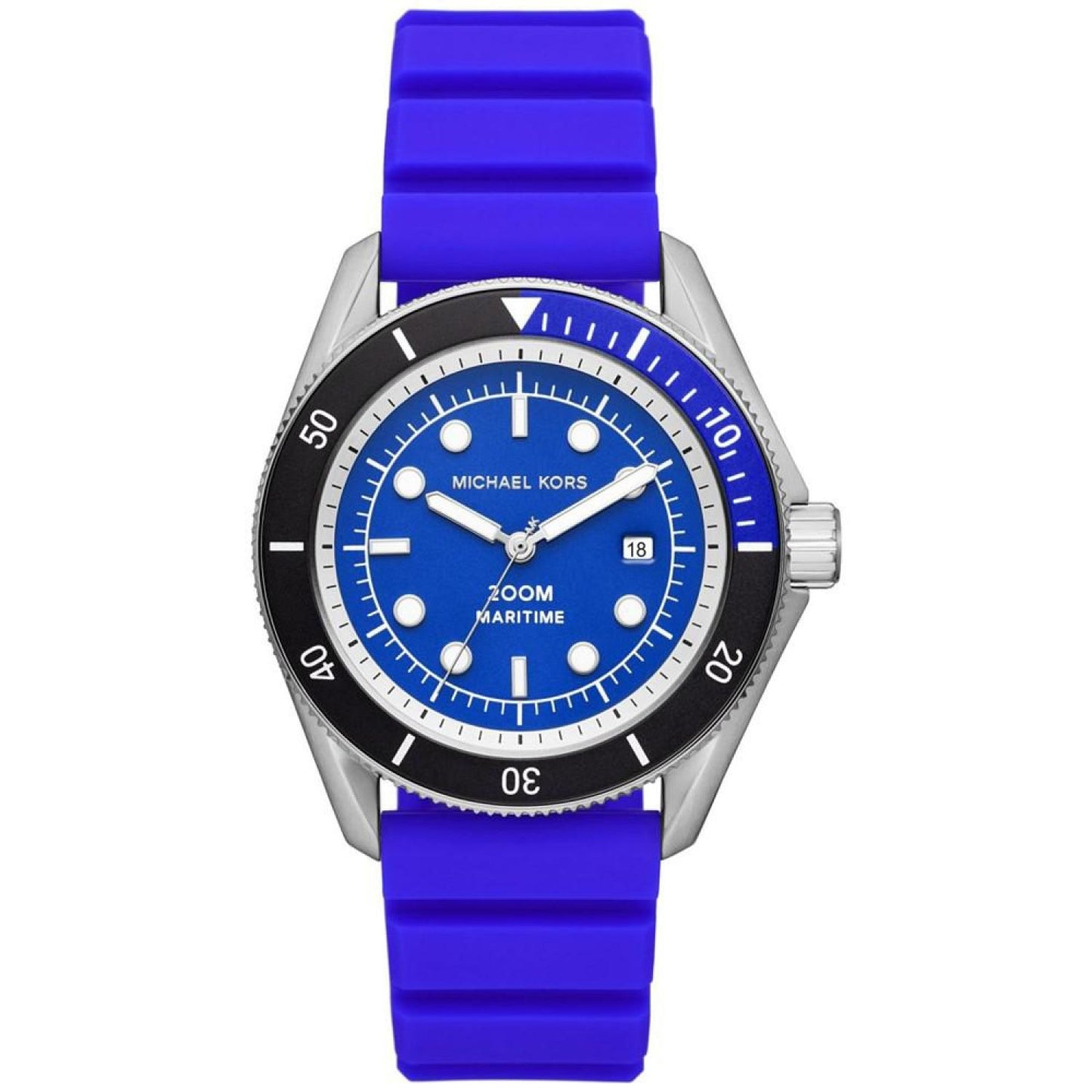 Men's Maritime Three-Hand Blue Silicone Watch 42mm