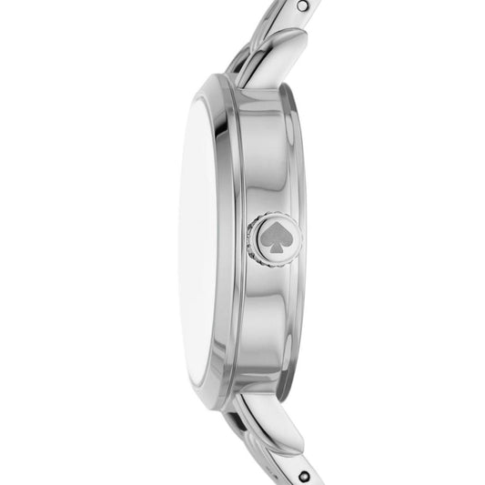 kate spade new york women's metro three-hand, silver-tone alloy watch