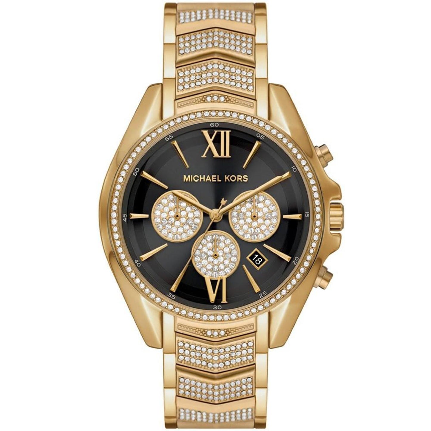 Women's Whitney Chronograph Gold-Tone Stainless Steel Bracelet Watch 44mm