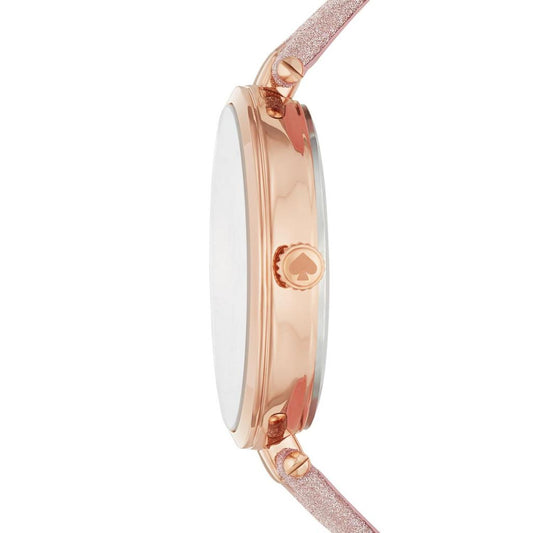 kate spade new york women's holland three-hand, rose gold-tone alloy watch