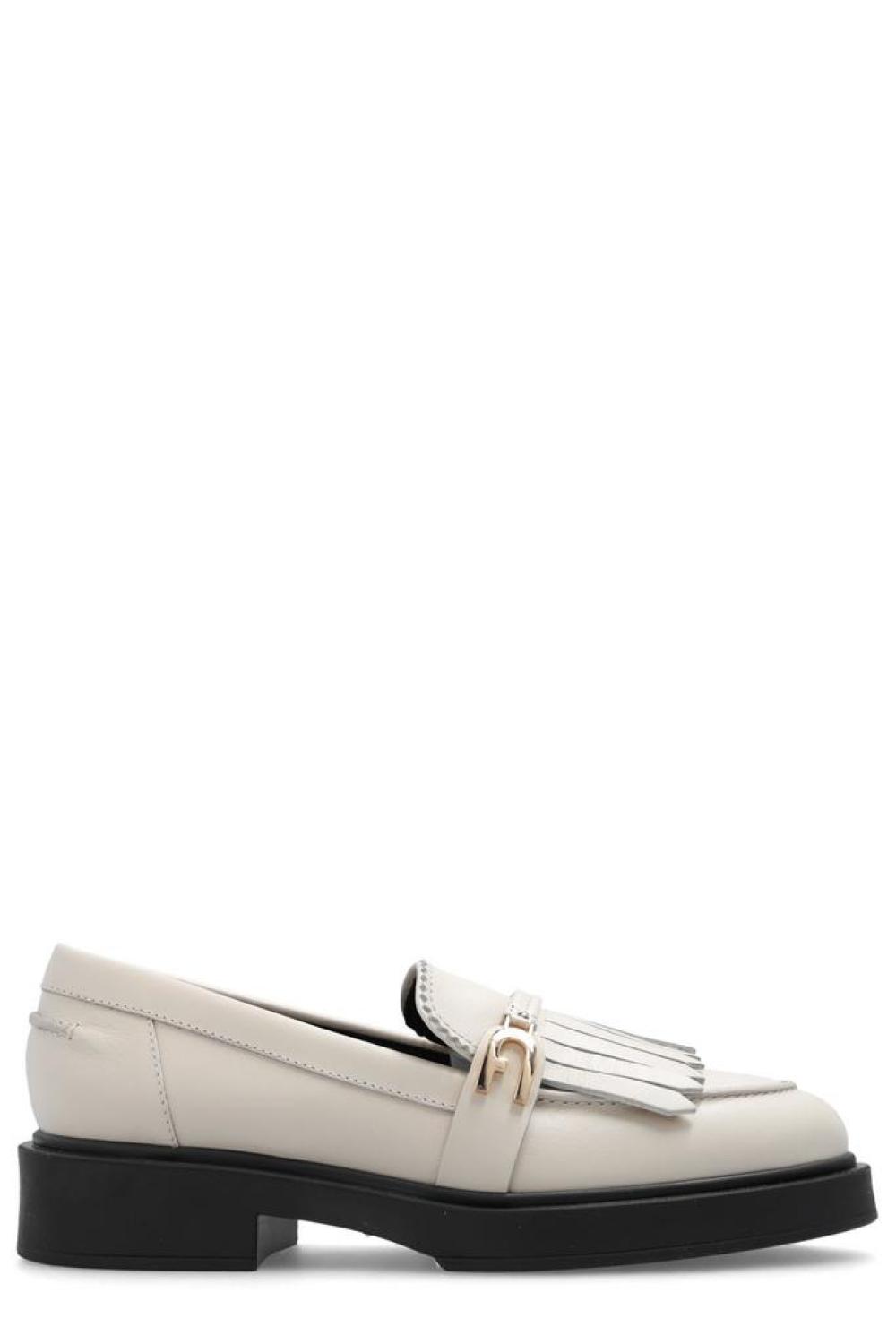 Furla Legacy Logo Plaque Loafers