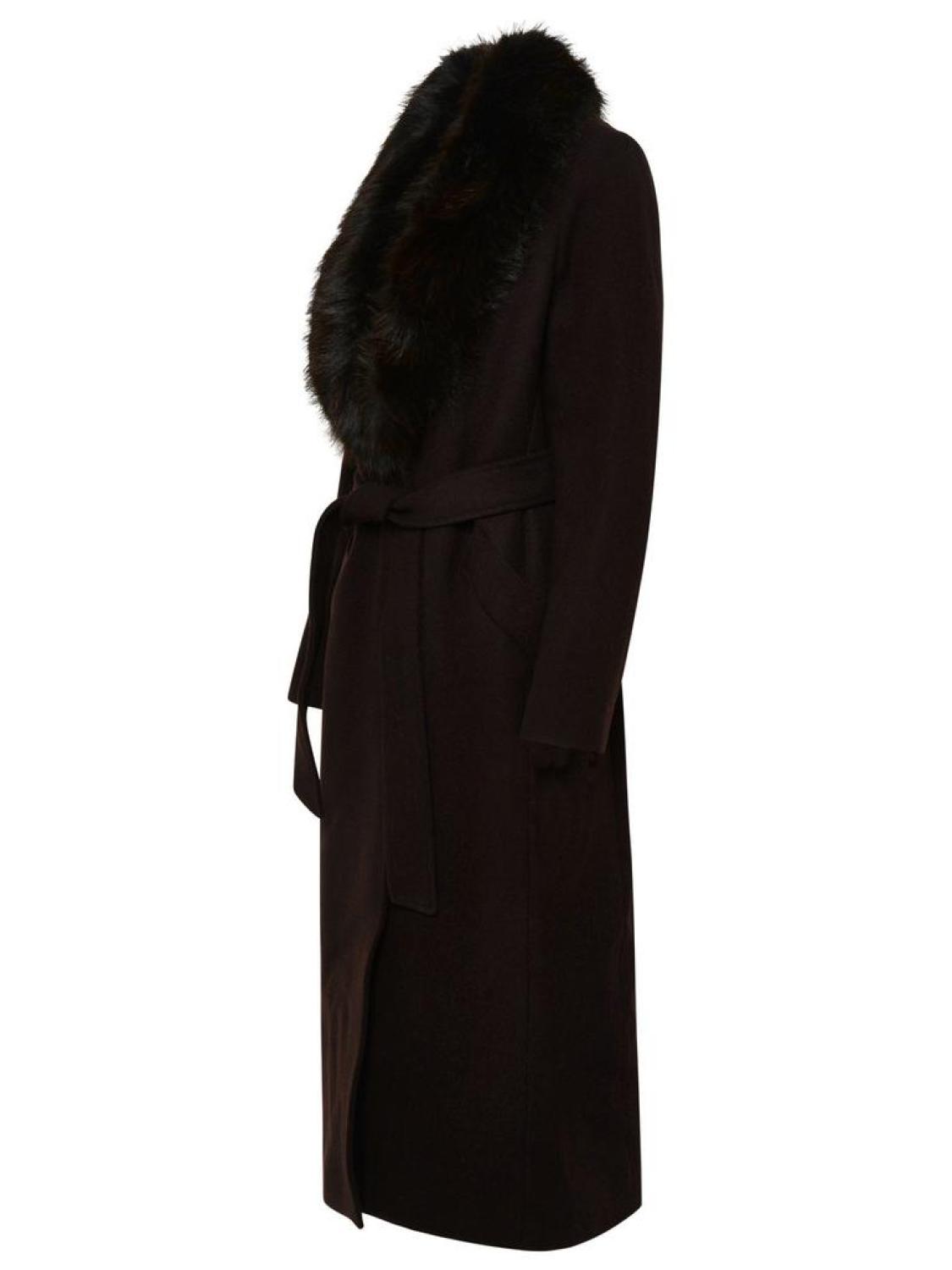 Michael Michael Kors Faux Fur Trim Coat