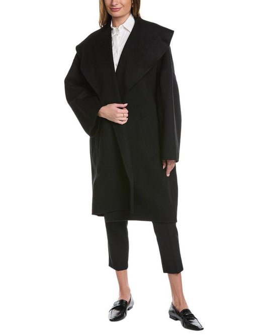 Michael Kors Collection Shawl Clutch Wool Coat