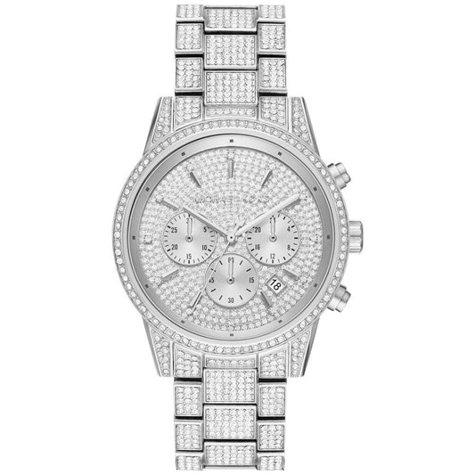 Women's Chronograph Ritz Stainless Steel Pavé Bracelet Watch 41mm