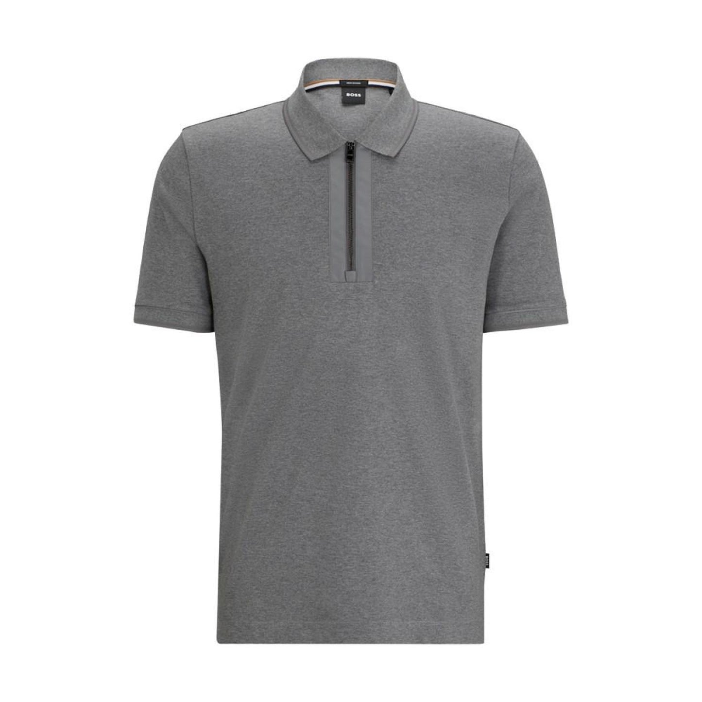 Men's Zip Placket Polo Shirt