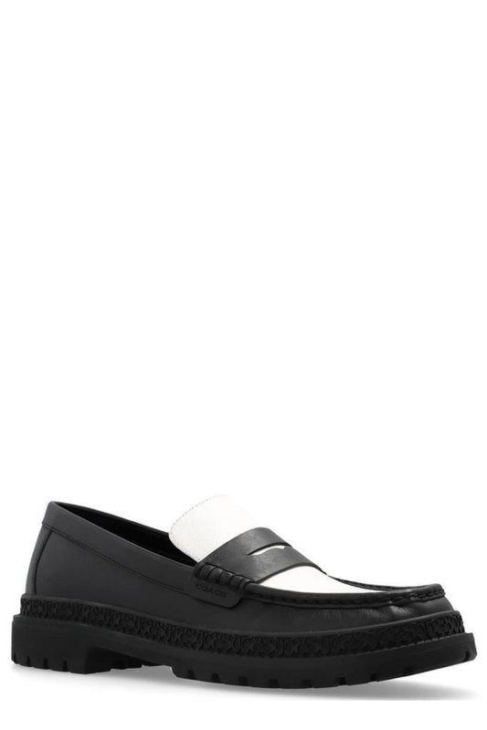 Coach Round Toe Slip On Loafers