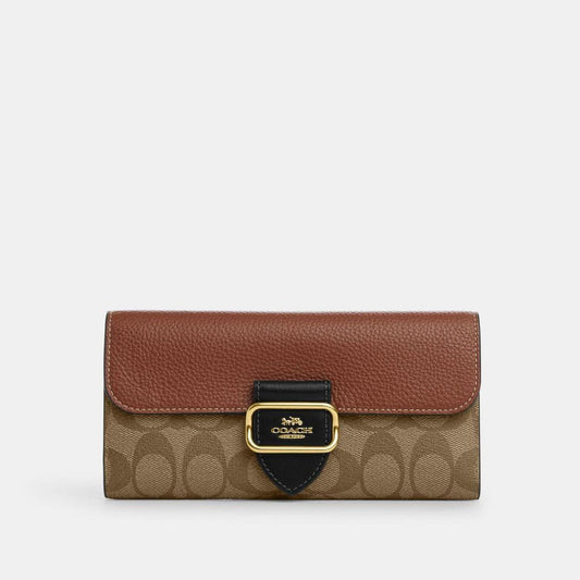 Coach Outlet Morgan Slim Wallet In Colorblock Signature Canvas