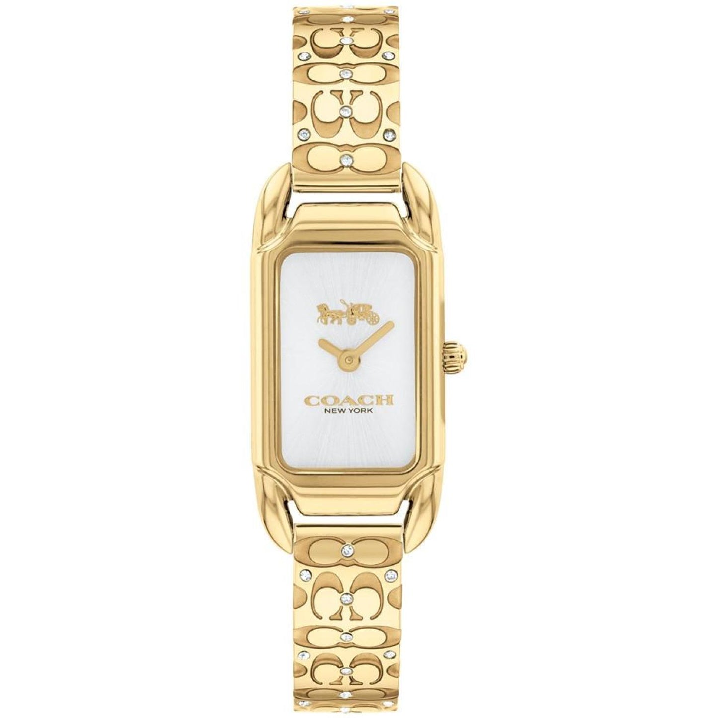 Women's Cadie Signature C Gold-Tone Stainless Steel Bangle Watch, 28.5 x 17.5mm