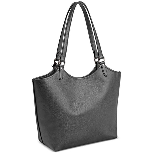 Metallic Pebble Leather Medium Day Tote