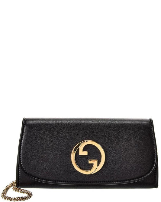 Gucci GG Blondie Leather Wallet On Chain