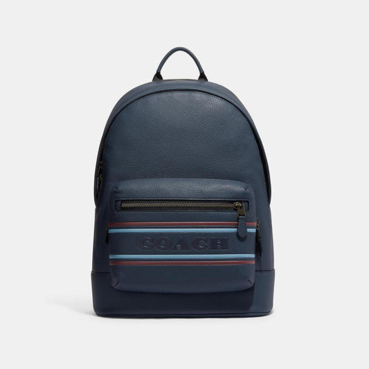 Coach Outlet West Backpack With Coach Stripe