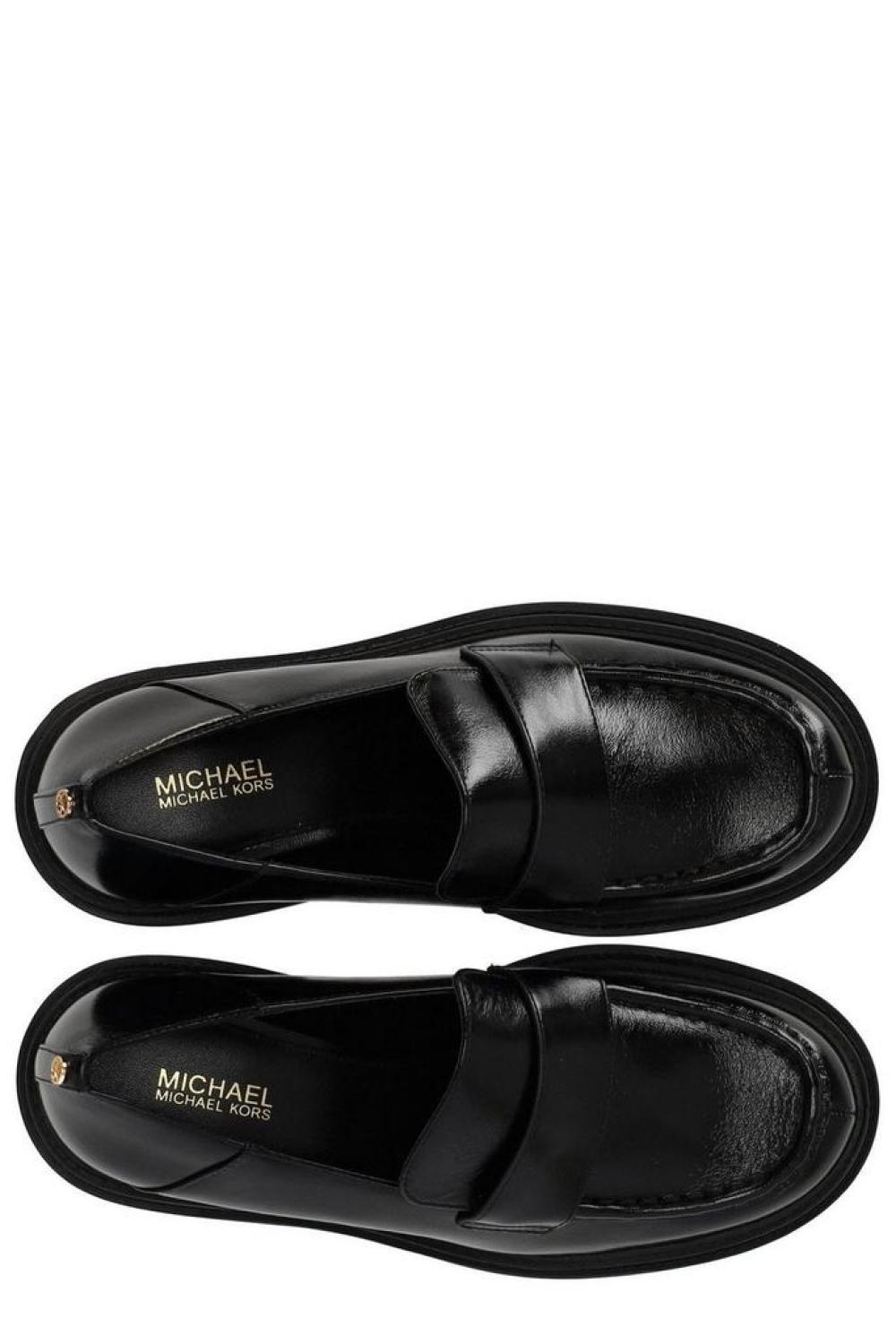 Michael Michael Kors Round Toe Block-Heel Loafers