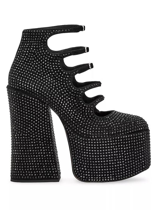 The Kiki 160MM Rhinestone Ankle Booties