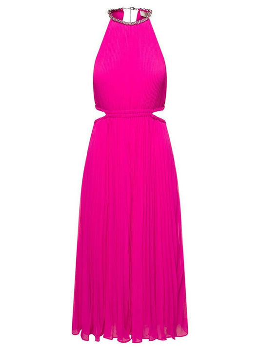 Michael Michael Kors Pleated Sleeveless Midi Dress