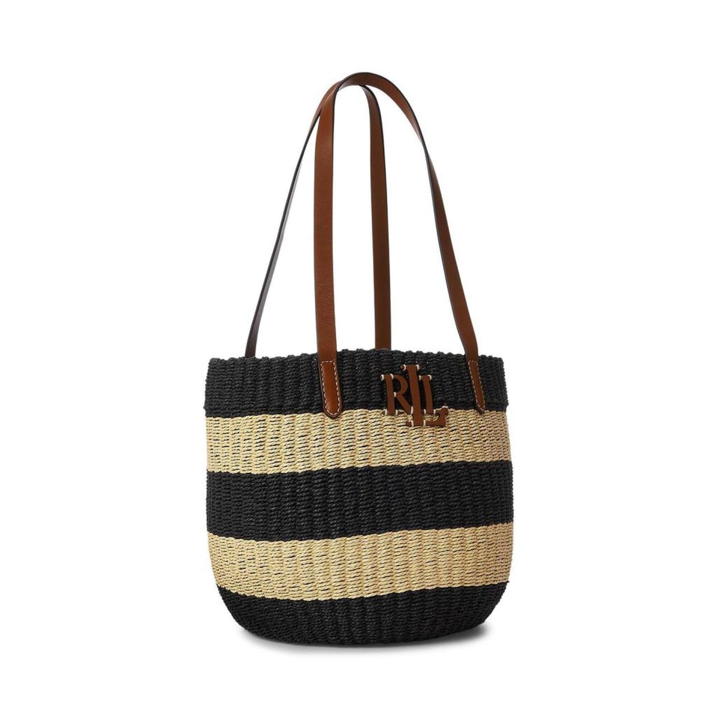 Striped Straw Medium Hartley Tote Bag