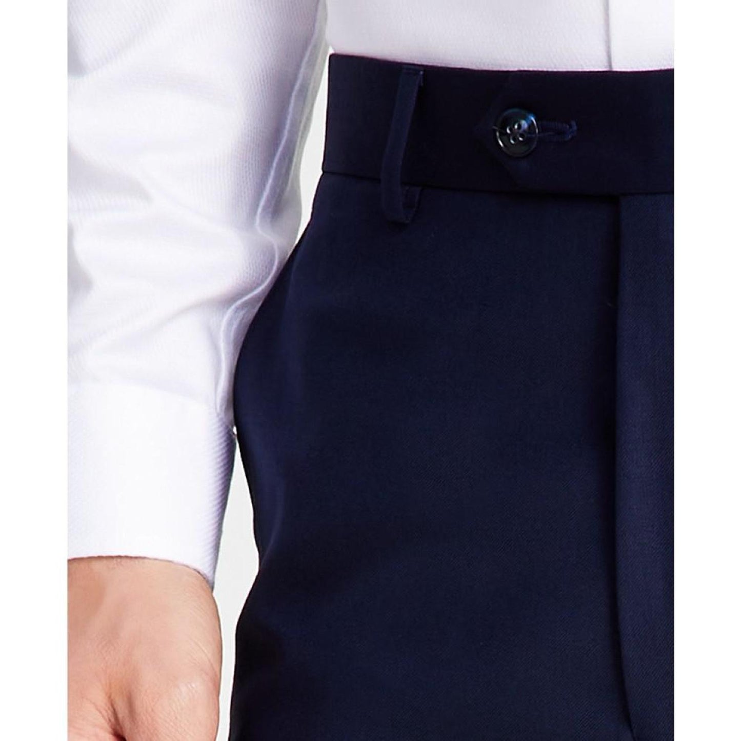 Men's Classic-Fit Wool Stretch Solid Suit Pants