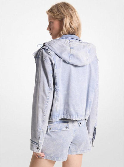 Stretch Organic Cotton Cropped Jacket