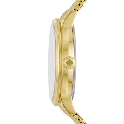 kate spade new york women's metro three-hand, gold-tone stainless steel watch