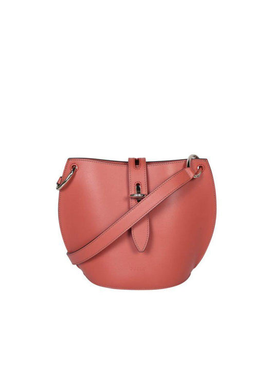 Furla Unica Logo Embossed Shoulder Bag