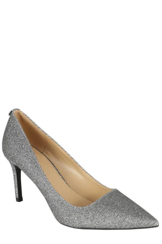 Michael Michael Kors Logo Plaque Metallic Pumps